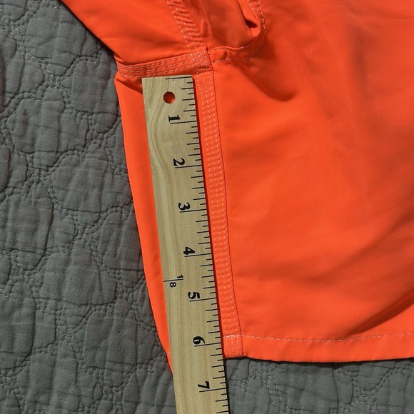 Sundek Iconic Taffeta Mid-length Swim Trunks Board Shorts Men's Size 30 Orange - Picture 8 of 12